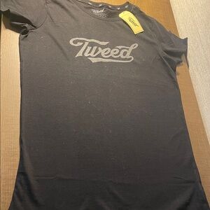 Tweed Charcoal Short Sleeve Tee NWT